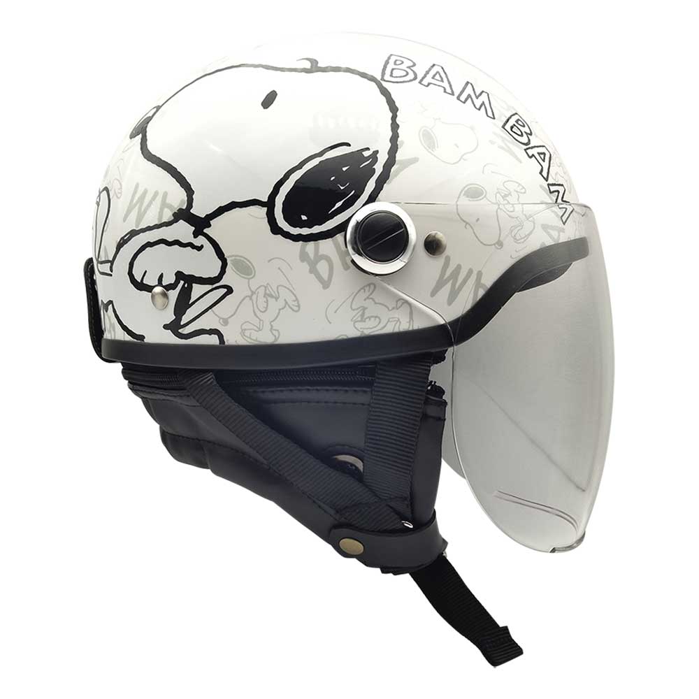 ｱｰｸｽ SNH-103 SNOOPY BAMBAM ﾊ-ﾌﾍﾙﾒｯﾄ ﾎﾜｲﾄ 57-59cm