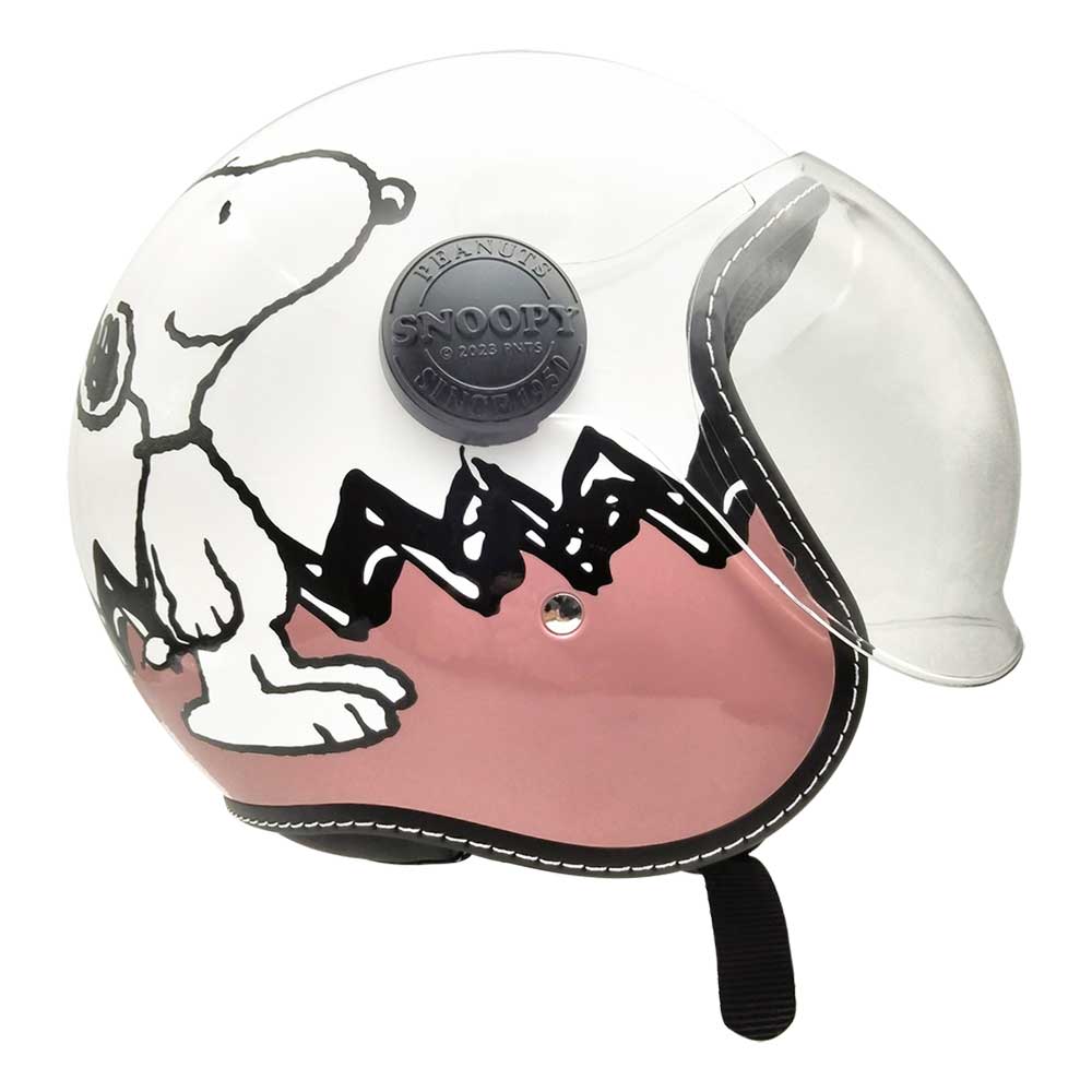 ｱｰｸｽ SNJ-112 SNOOPY ｽﾇｰﾋﾟｰ&ﾁｬｰﾘﾌﾞﾗｳﾝ ｼﾞｪｯﾄﾍﾙﾒｯﾄ ﾋﾟﾝｸ SM/57-58cm