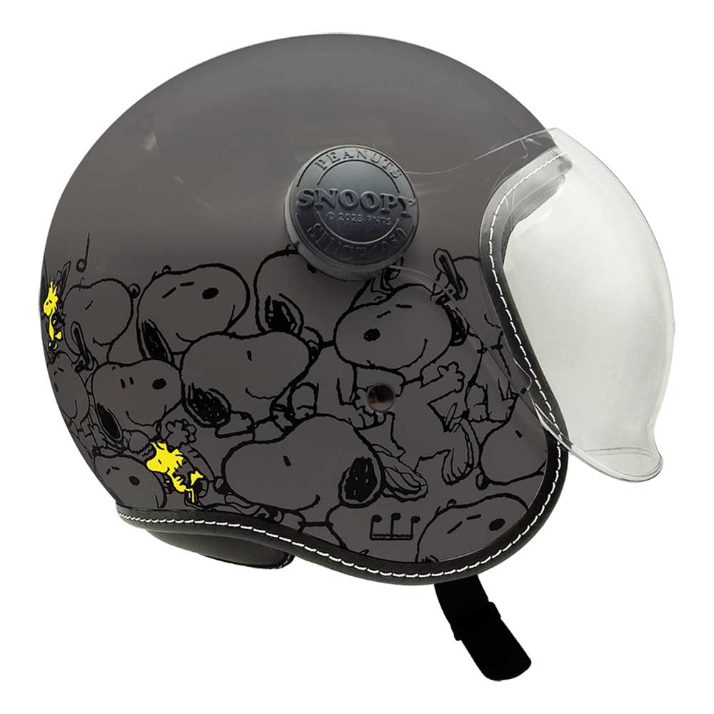 ｱｰｸｽ SNJ-116 SNOOPY ｽﾇｰﾋﾟｰｶｰﾆﾊﾞﾙ  ｼﾞｪｯﾄﾍﾙﾒｯﾄ ｸﾞﾚｰ SM/57-58cm