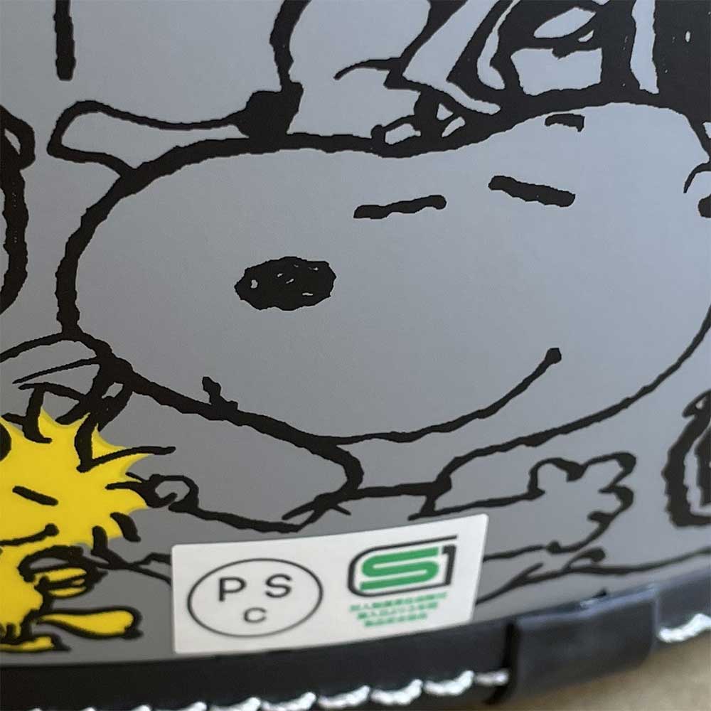 ｱｰｸｽ SNJ-116 SNOOPY ｽﾇｰﾋﾟｰｶｰﾆﾊﾞﾙ  ｼﾞｪｯﾄﾍﾙﾒｯﾄ ｸﾞﾚｰ SM/57-58cm